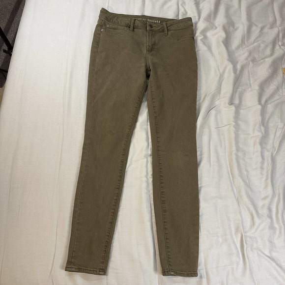Articles Of Society Jeans Size 28 SARAH SKINNY BLACKMORE Olive Green Denim - Picture 1 of 11